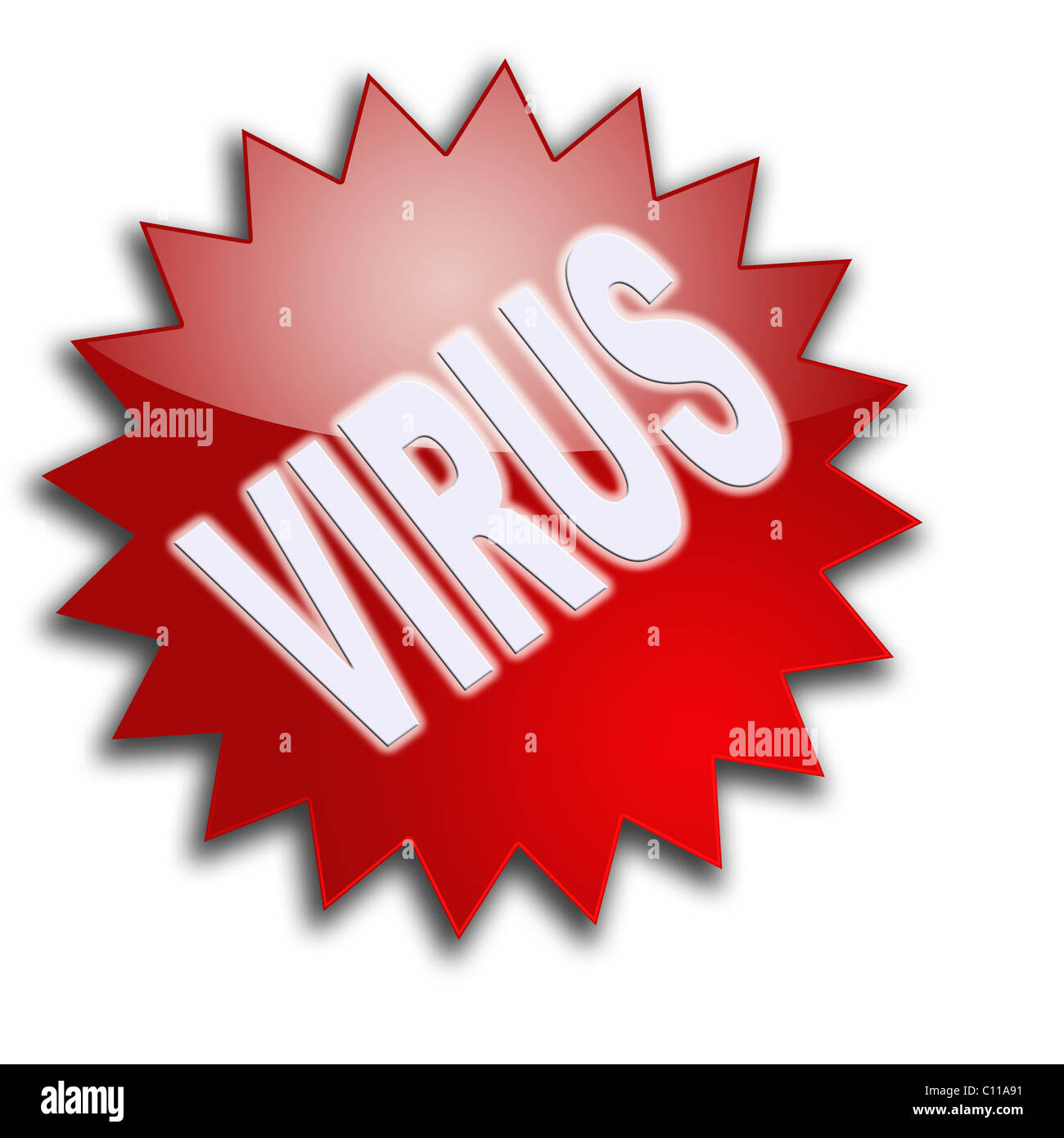 Lettering 'Virus' Stock Photo