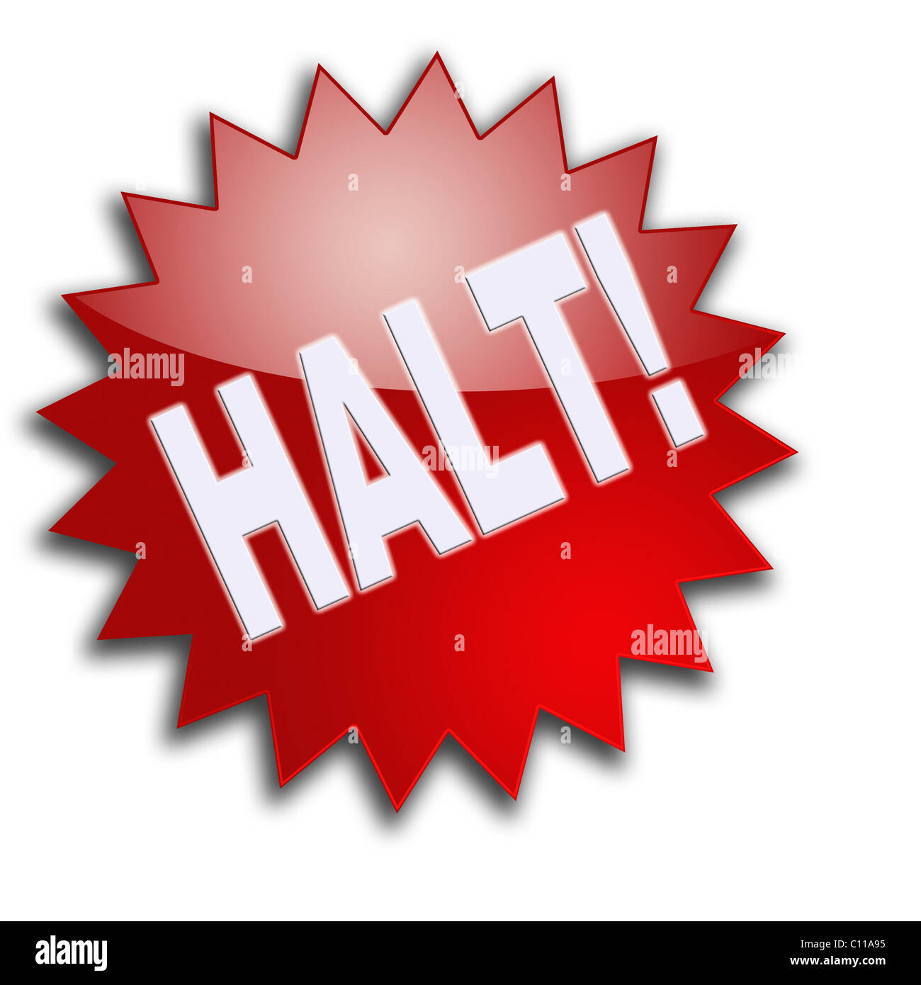 Lettering "Halt!", Stop! Stock Photo Alamy