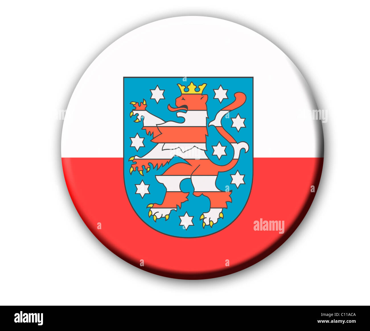 Coat of arms of the state Thuringia, Germany Stock Photo