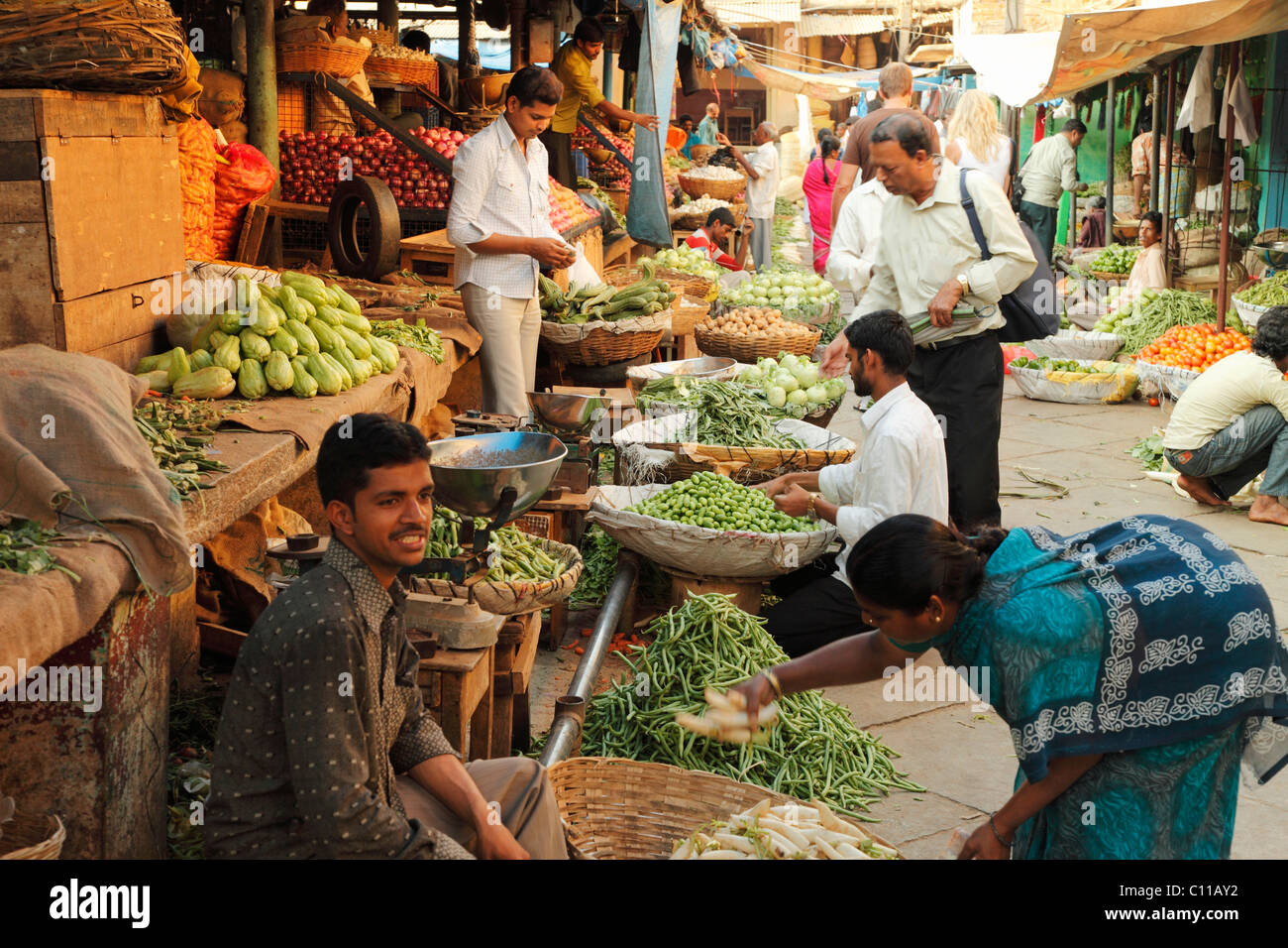 Devaraja Market, Mysore, Karnataka, South India, India, South Asia, Asia Stock Photo