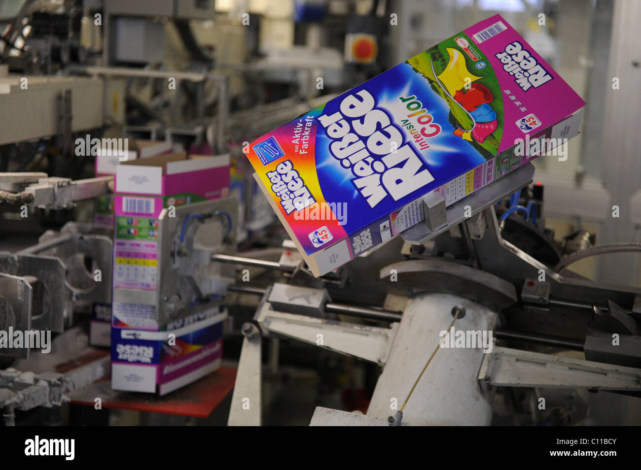 Production of laundry detergent by the Henkel AG & Co. KGaA company, Duesseldorf, North Rhine