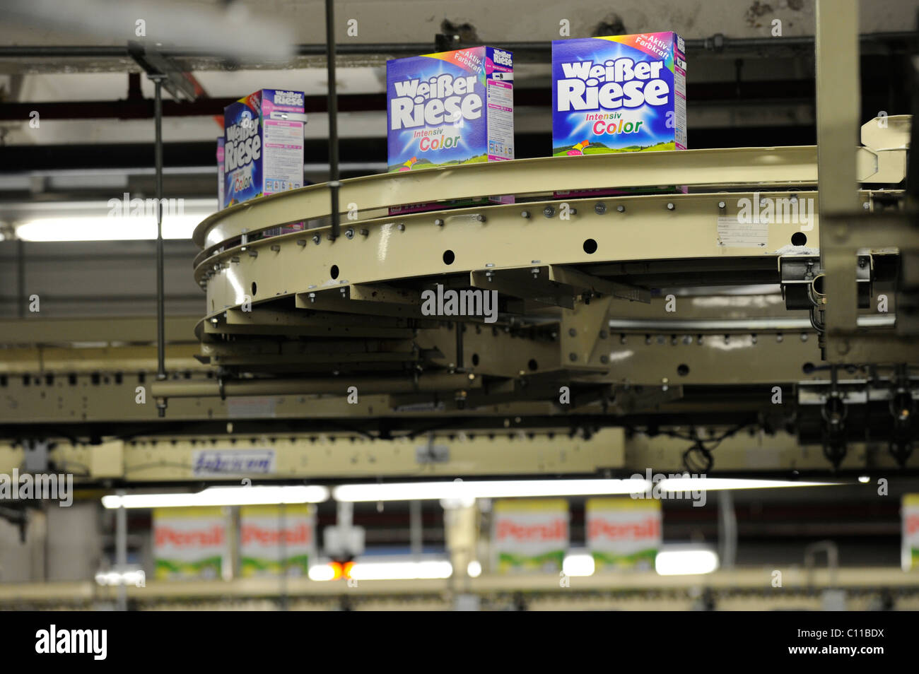 Production of laundry detergent by the Henkel AG & Co. KGaA company, Duesseldorf, North Rhine