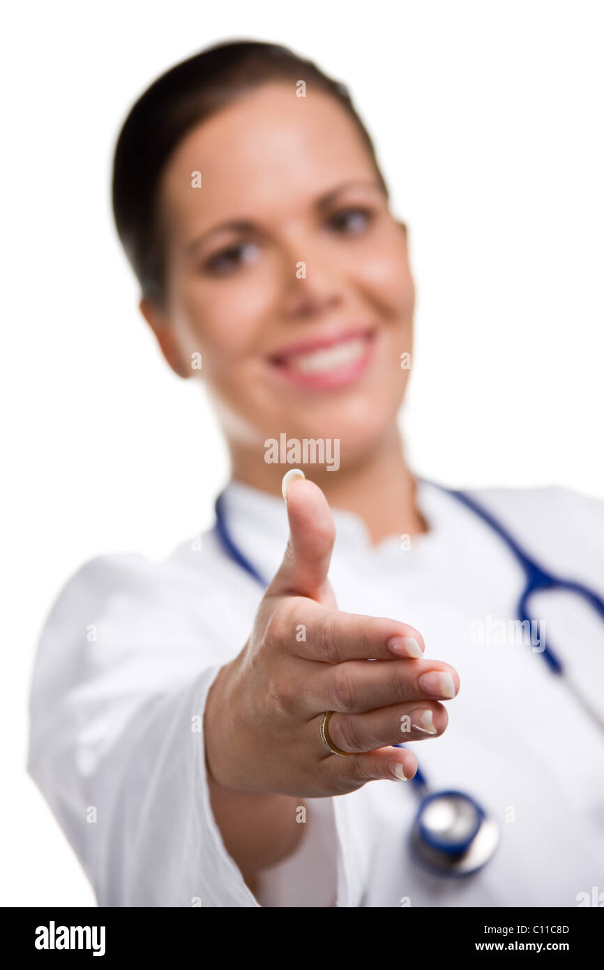 Handshake of a physician Stock Photo