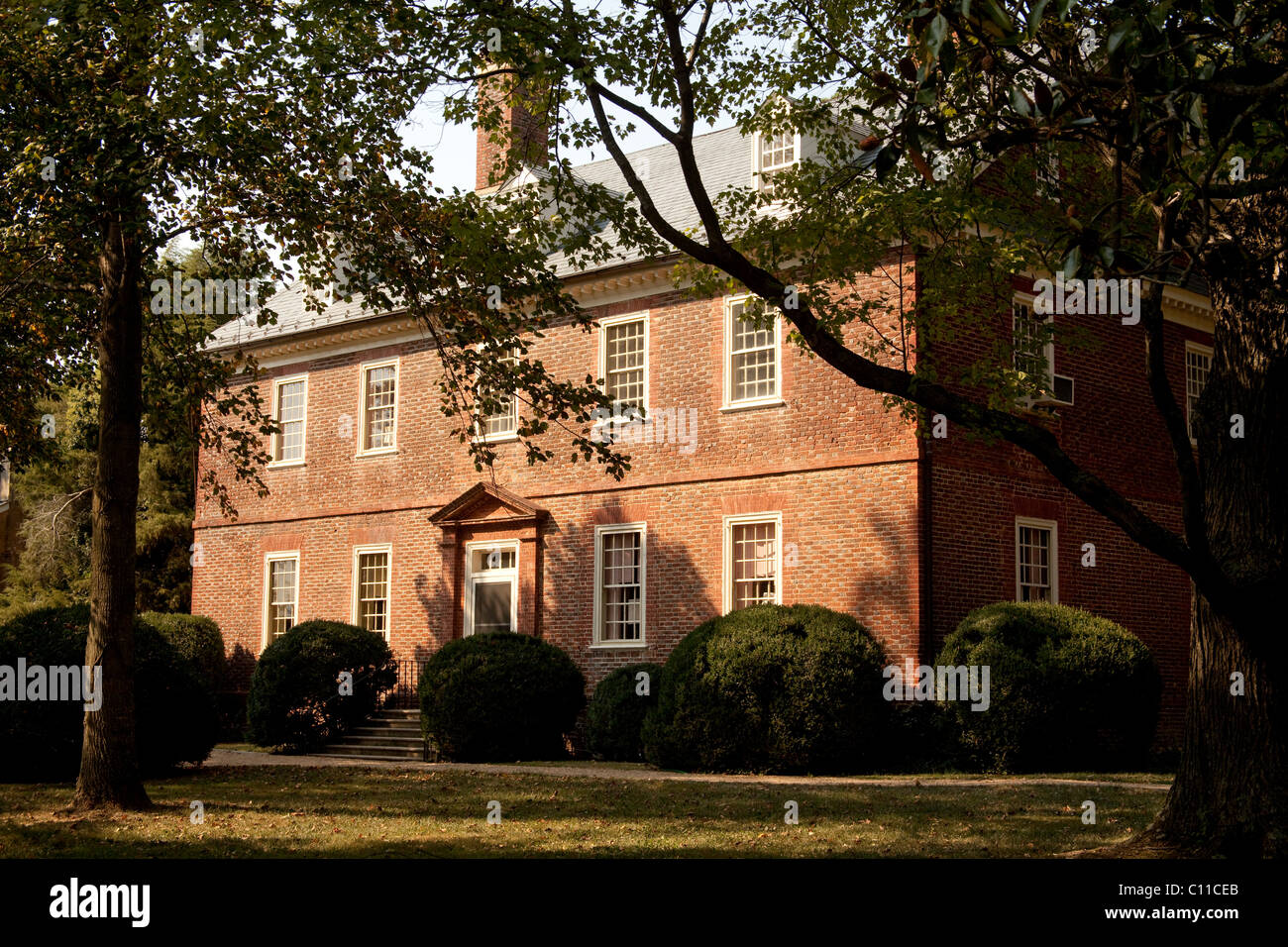 Mansion on Berkeley Plantation James River Virginia USA Stock