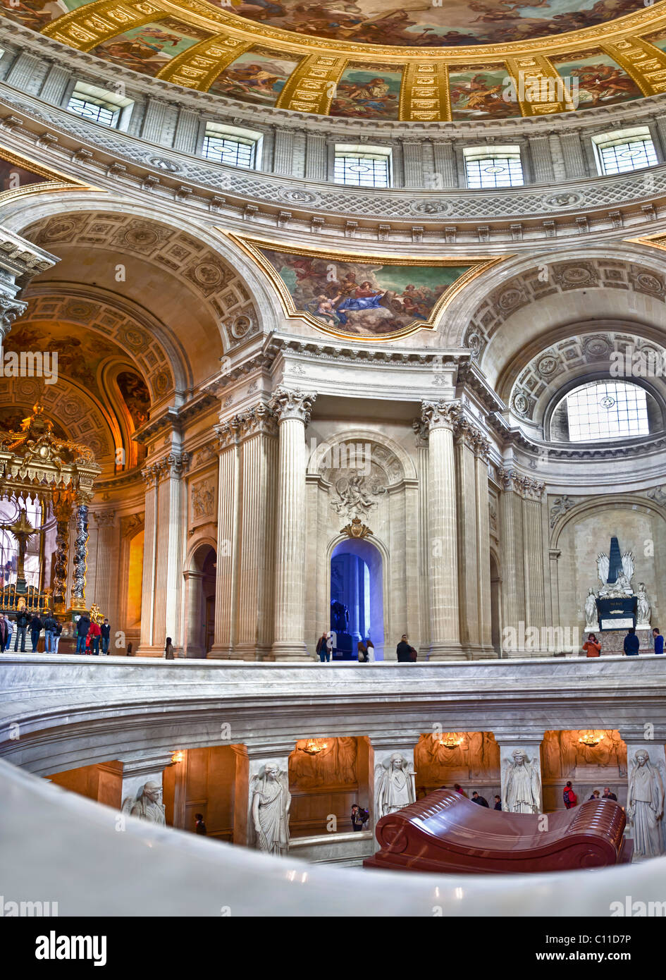 The central golden dome (cupola) of Hotel des Invalides Paris, France