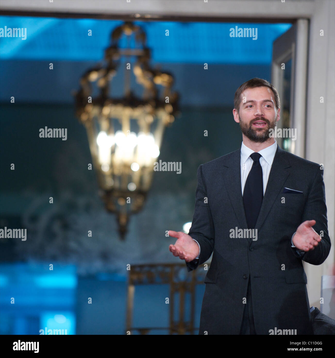 E Tautz director Patrick Grant introduces the autumn 2011 collection at the Royal Opera House in London on 23 February 2011. Stock Photo