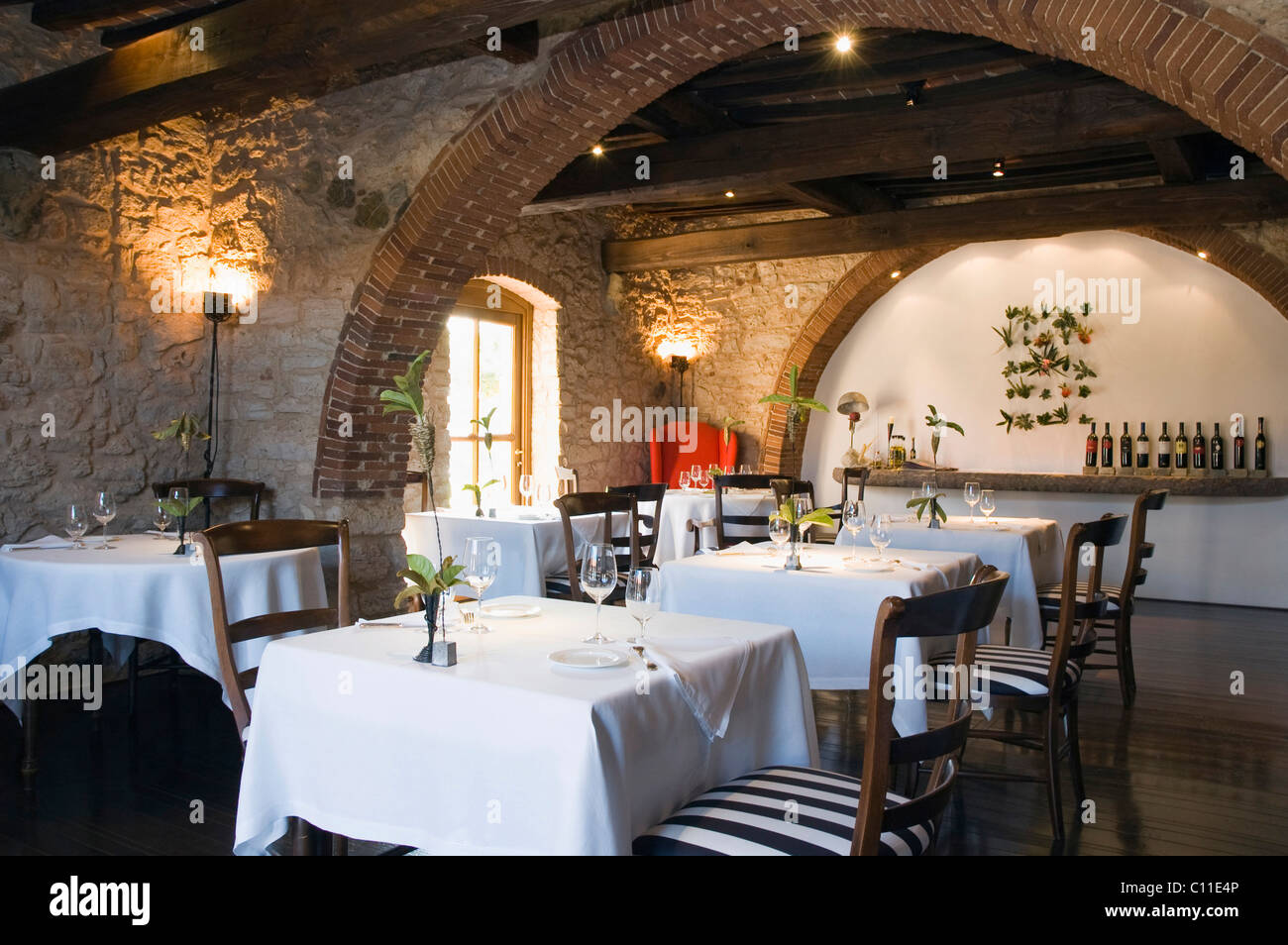 Il Fiore del Tesoro Restaurant, Hotel Villa il Tesoro, Massa Marittima- Valpiana, Tuscany, Italy, Europe Stock Photo - Alamy