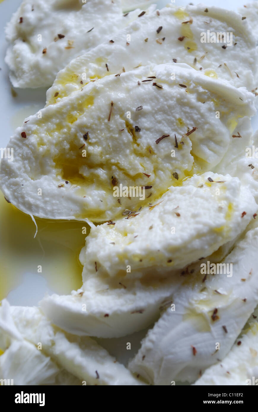mozzarella cheese and olive oil Stock Photo Alamy