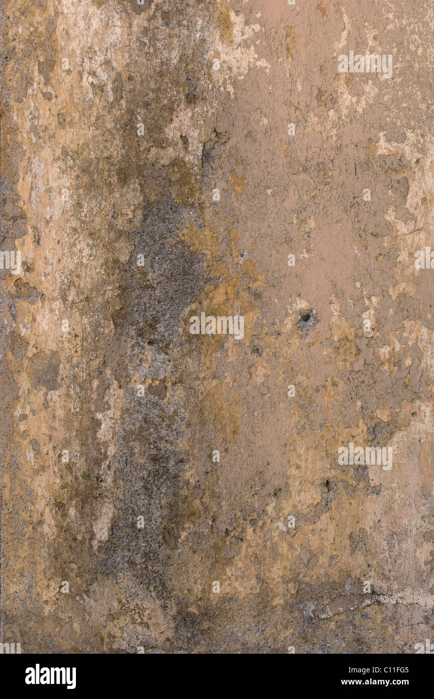 Wall with moisture damage, renovation, background Stock Photo