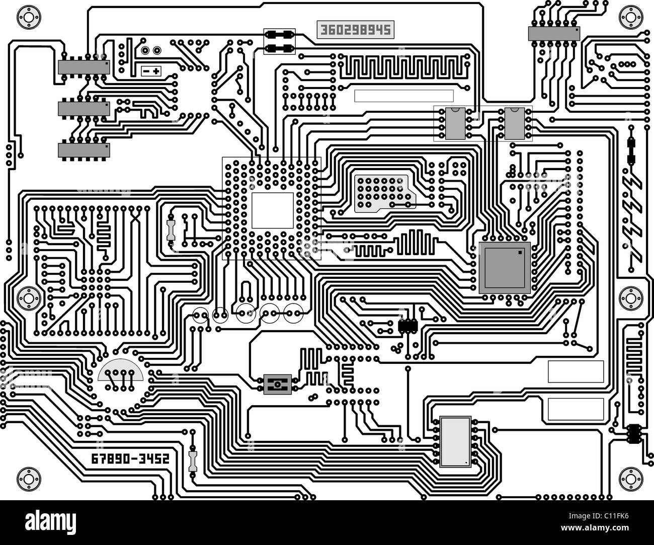 Tech industrial electronic circuit background Stock Photo - Alamy