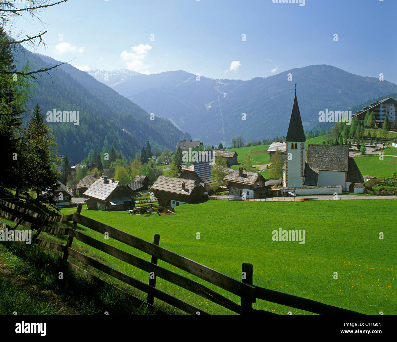 Village Maria Rain near Ferlach, Carinthia, Austria, Europe Stock Photo