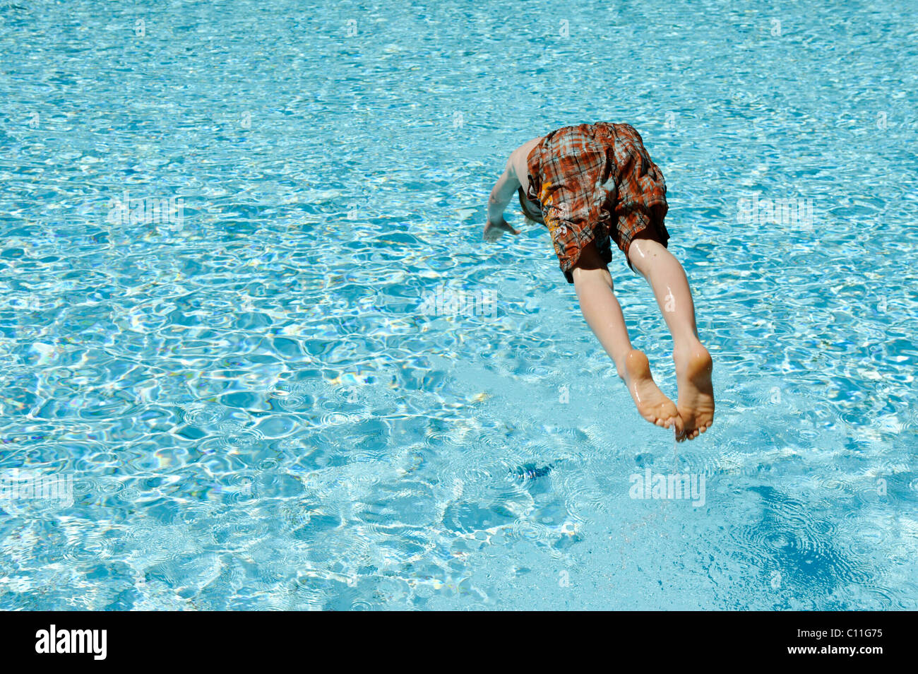 Kids Pool Jump Stock Photos & Kids Pool Jump Stock Images Alamy
