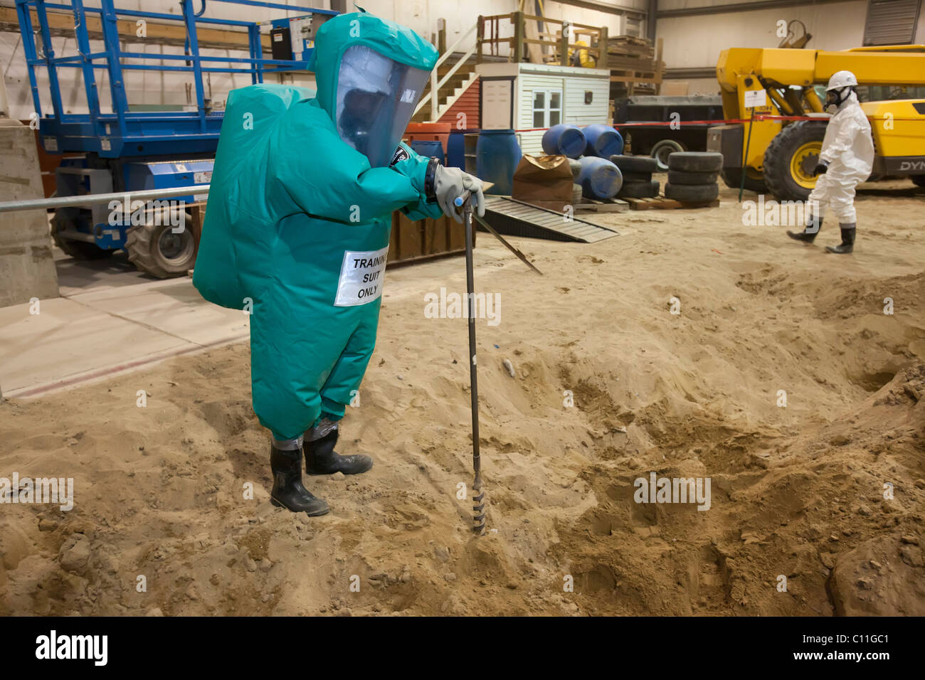 Job Corps Trainees Learn Hazardous Waste Cleanup Stock Photo