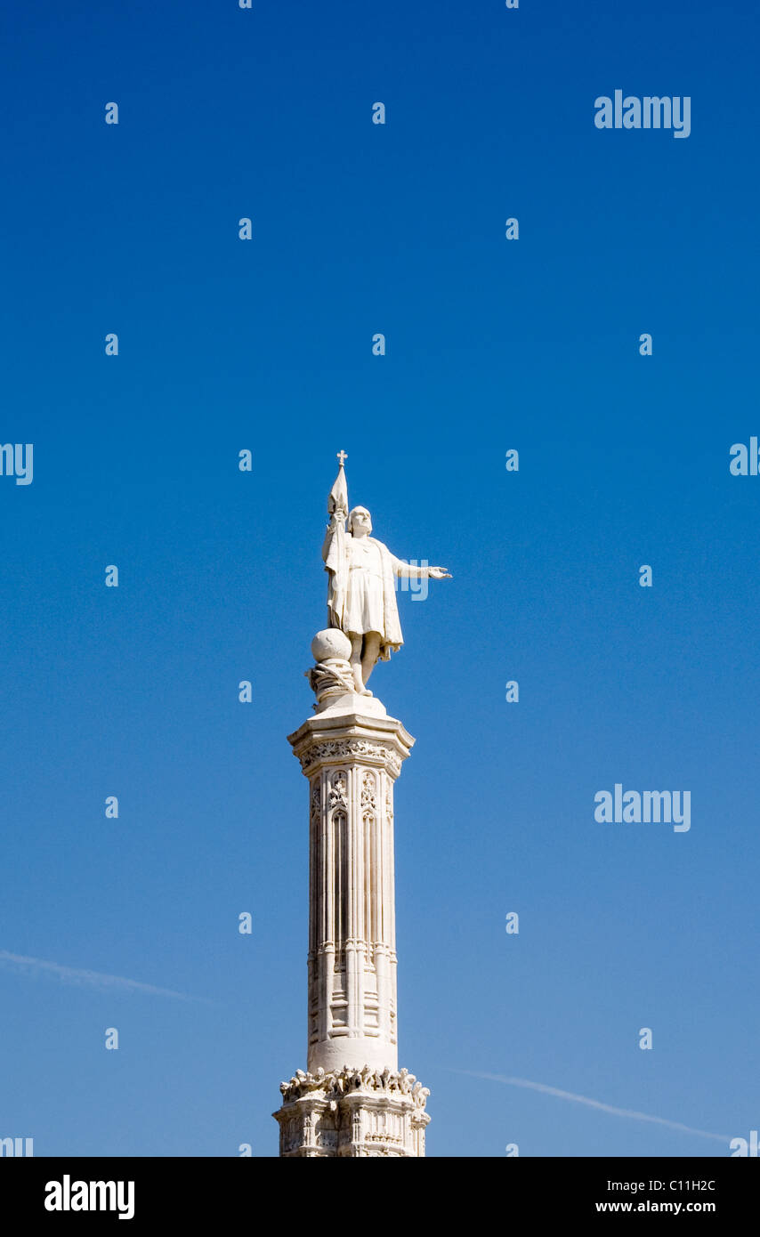 Christopher Columbus monument in Madrid, Spain Stock Photo
