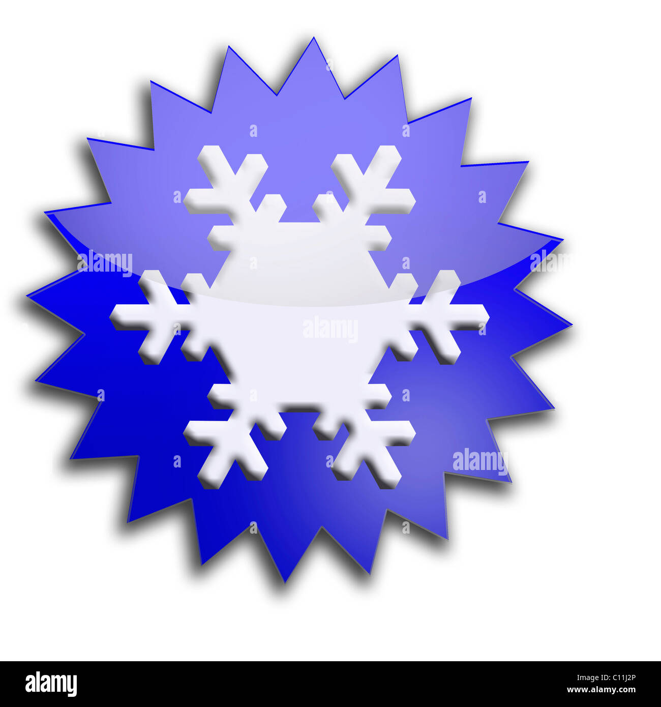 Ice crystal, graphic Stock Photo