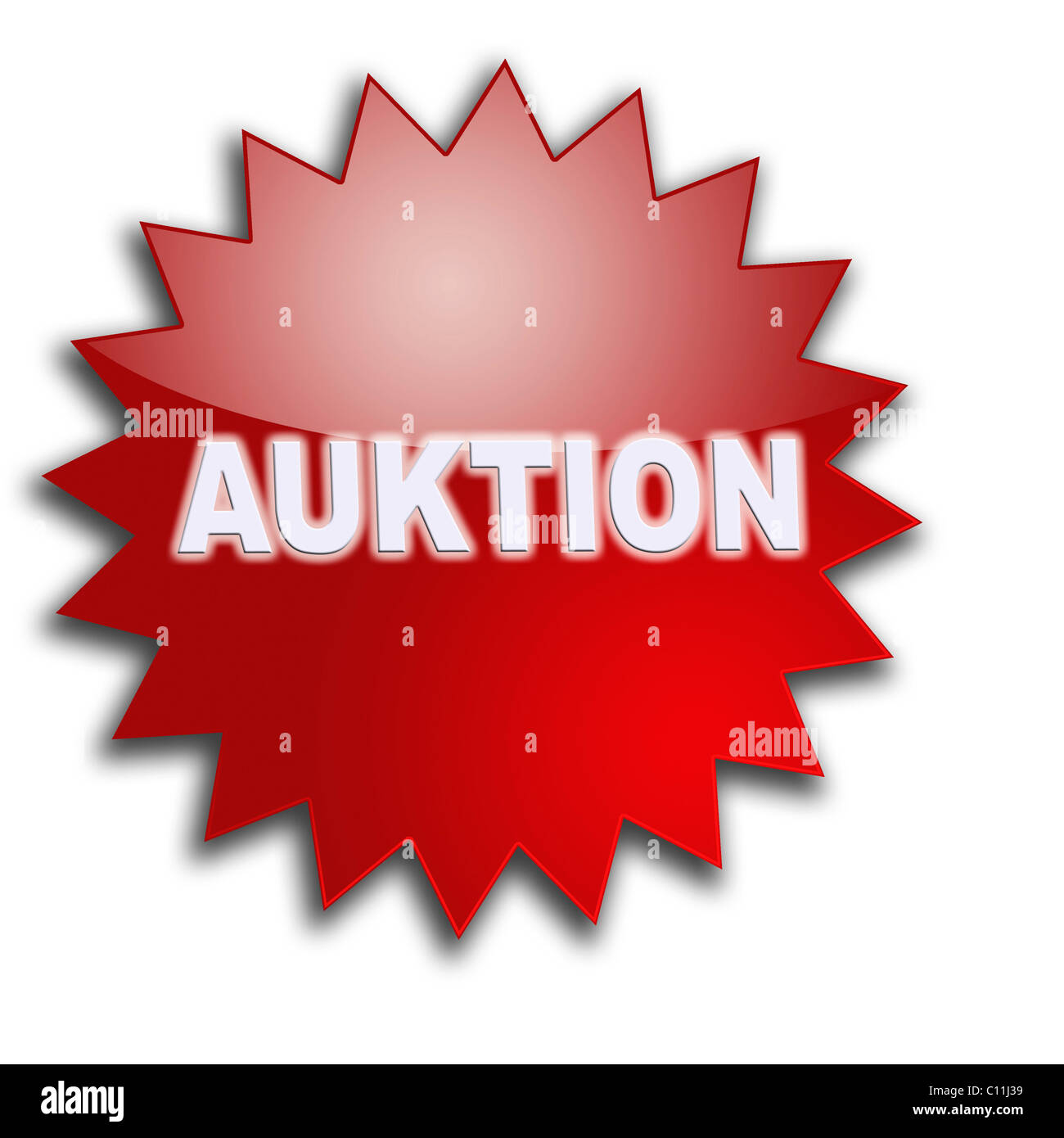 Lettering 'Aktion', auction Stock Photo
