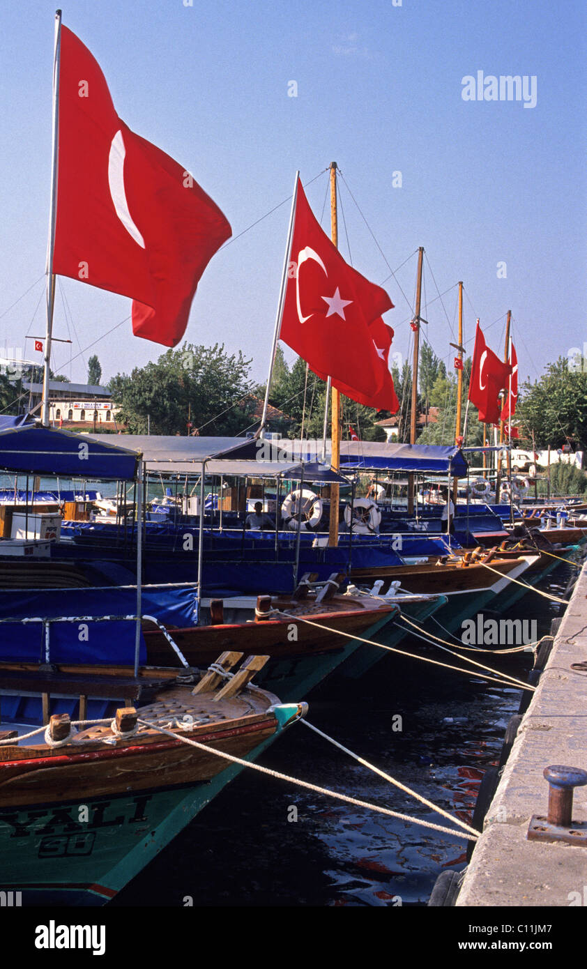 The Turkish flag - flag of Turkey Stock Photo