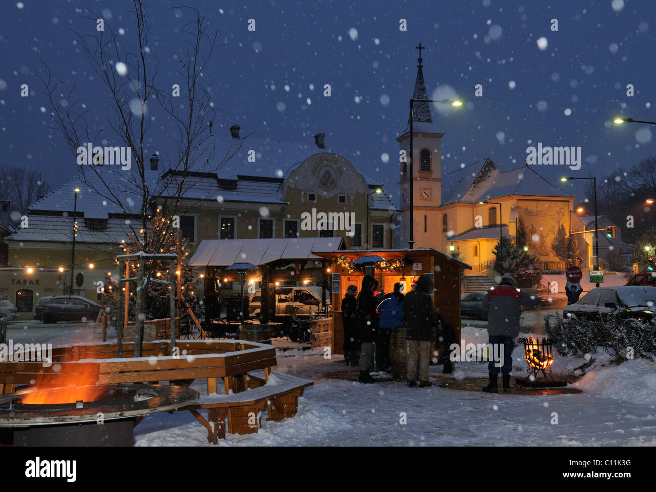 Christmas celebration in St. Veit, Berndorf, Triestingtal, Lower Austria, Austria, Europe Stock Photo