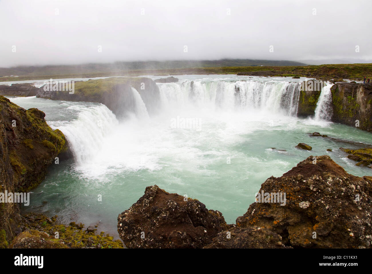 Goðafoss, the Gods' waterfall, north Iceland, Iceland, Europe Stock Photo