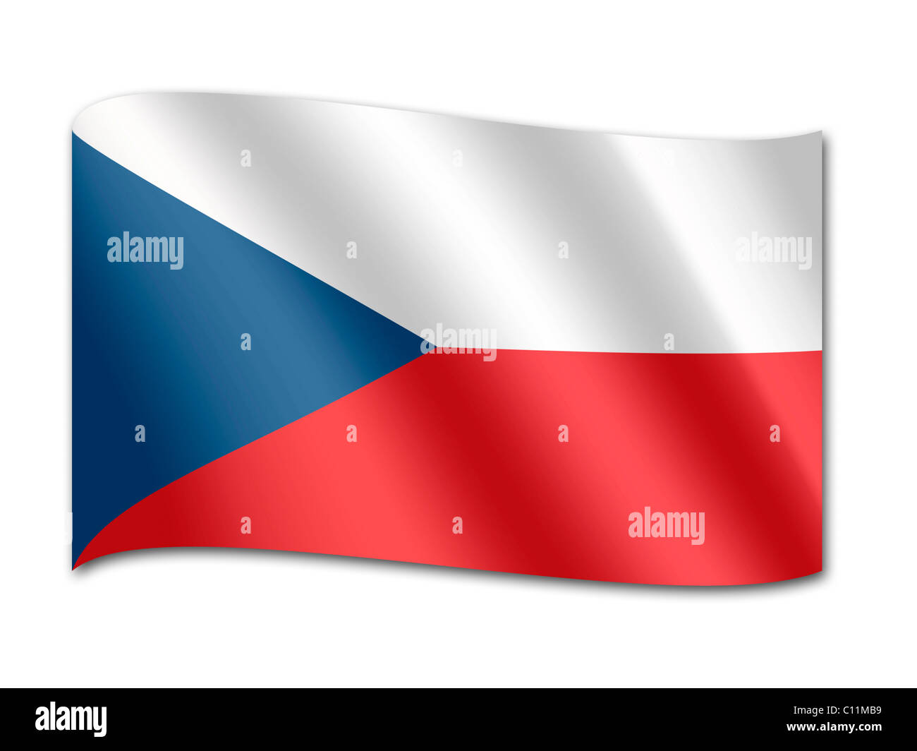 Flag of Czech Republic Stock Photo