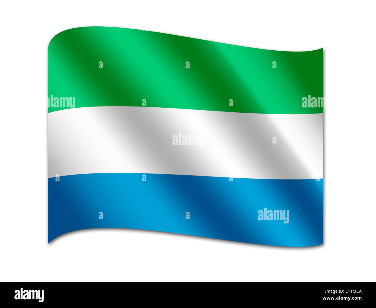 Flag of Sierra Leone Stock Photo - Alamy