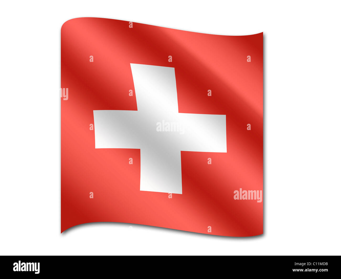 Flag of Switzerland Stock Photo