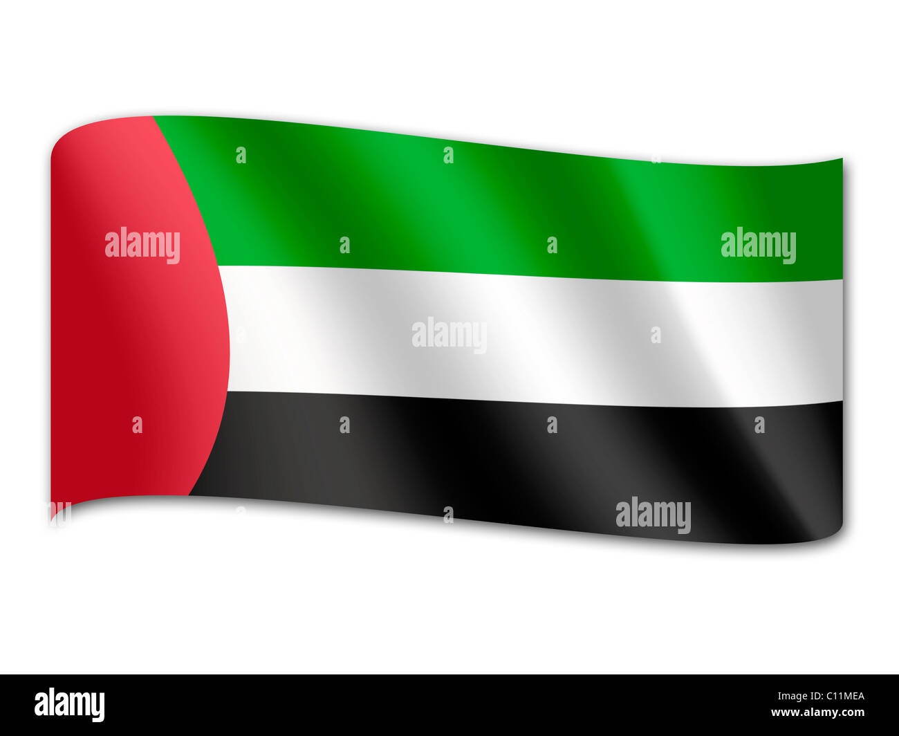 Flag of the United Arab Emirates Stock Photo