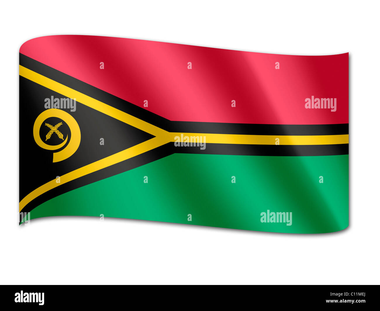 Flag of Vanuatu Stock Photo