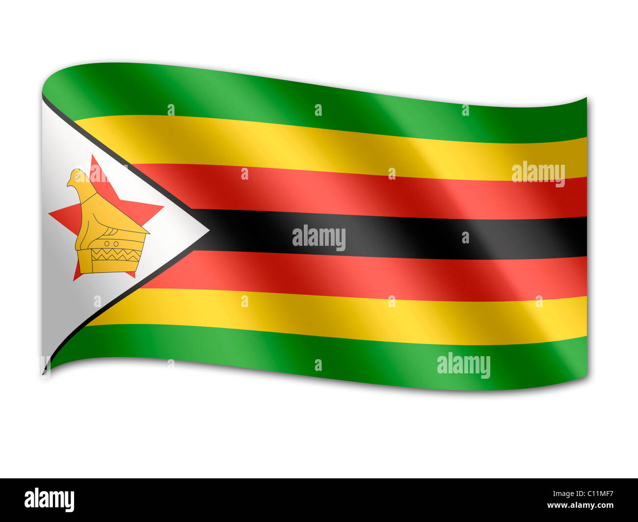 Flag of Zimbabwe Stock Photo