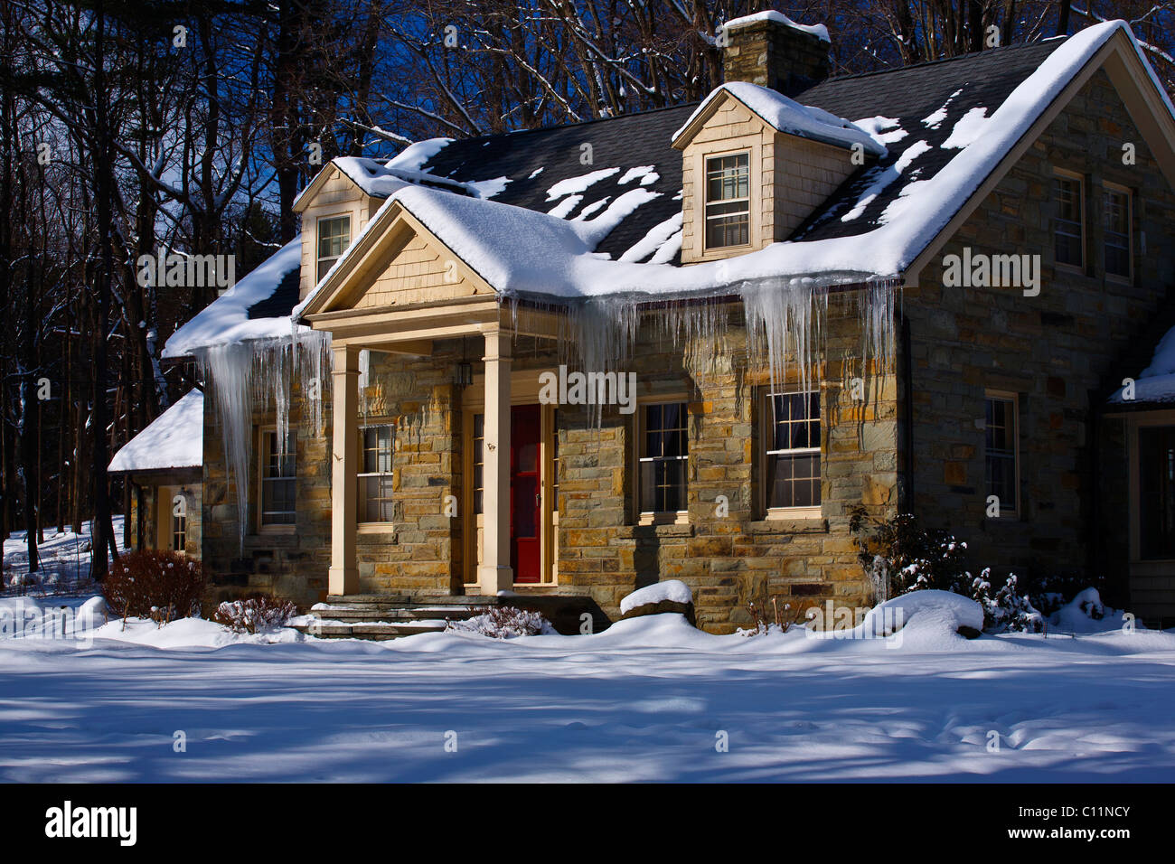 Letchworth State Park Castile New York Usa Stone House Stock Photo