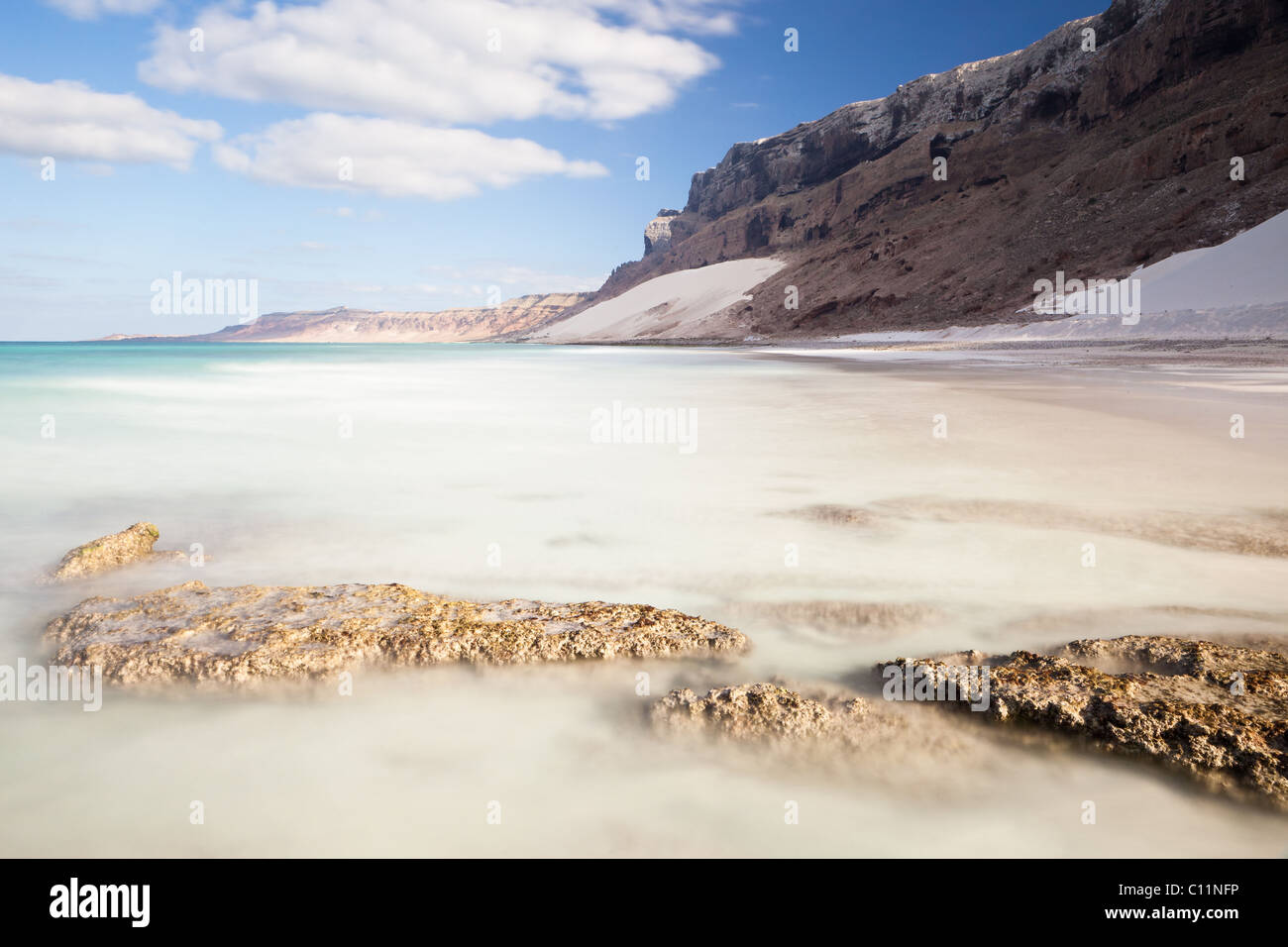 The coast near Arrar, Socotra Stock Photo