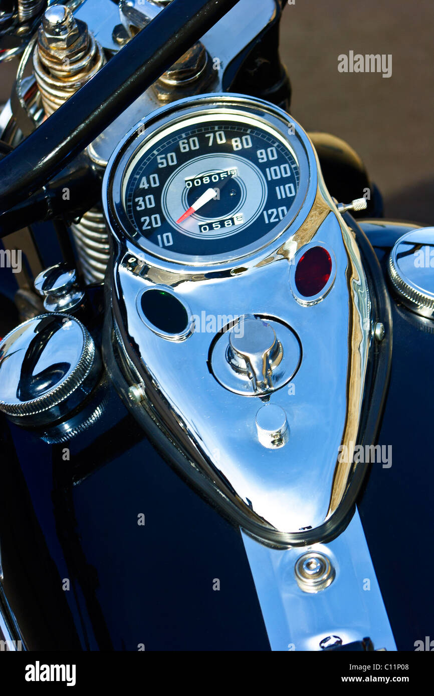1942 Harley Davidson WLA Detail Stock Photo