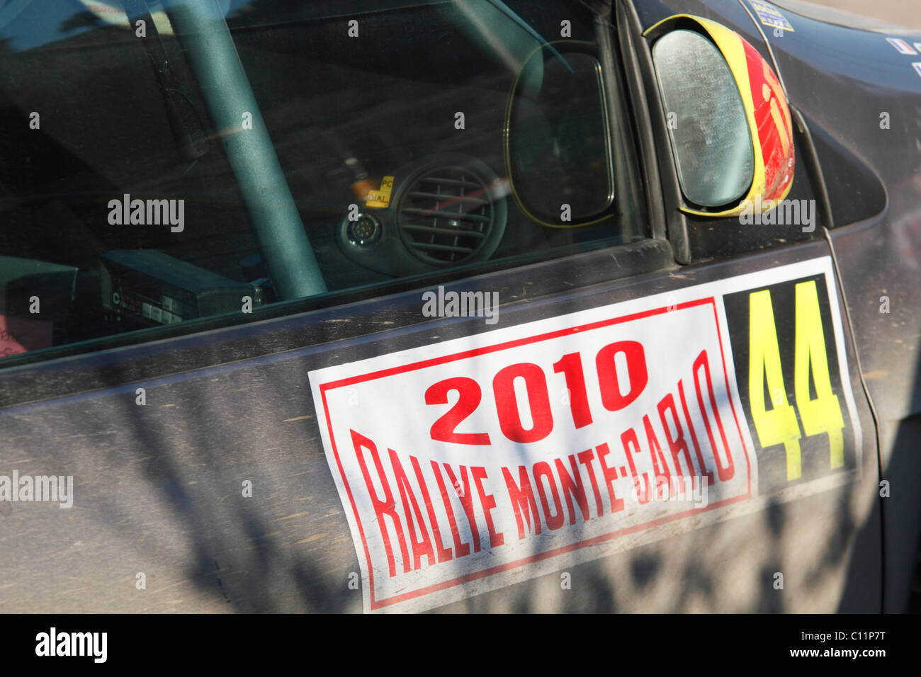 Presentation of the racing cars of the Monte Carlo Rally 2010, port of La Condamine, Monaco, Cote d'Azur, Europe Stock Photo