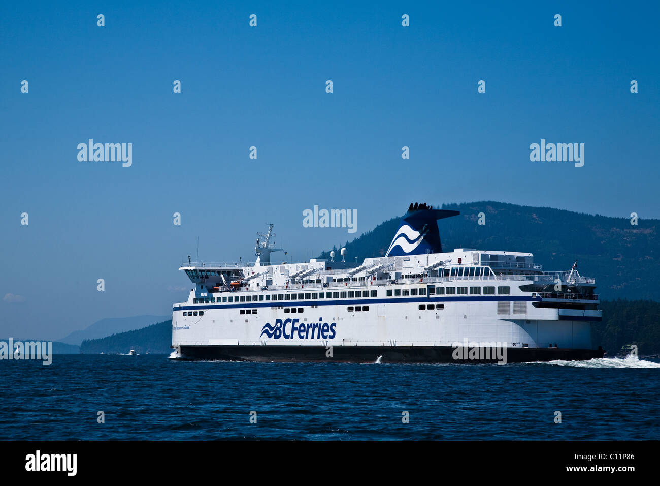 The ferry vessel Spirit of Vancouver Island sailing for Victoria, British Columbia, Canada Stock Photo