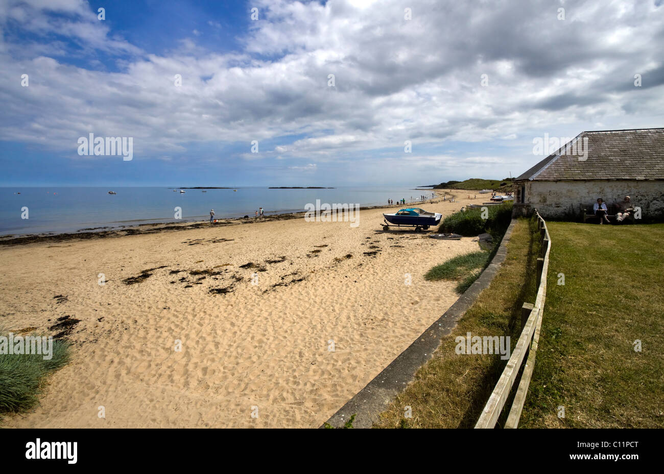 The beach at Low NewtonbytheSea Stock Photo Alamy