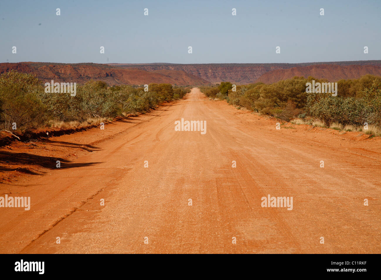 Dirt road in the Australian Outback, Australia Stock Photo