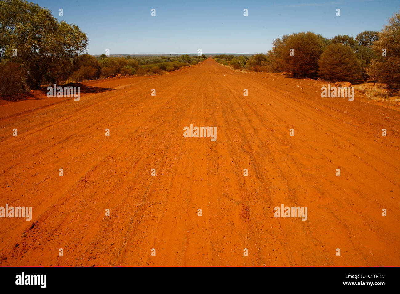 Dirt road in the Australian Outback, Australia Stock Photo