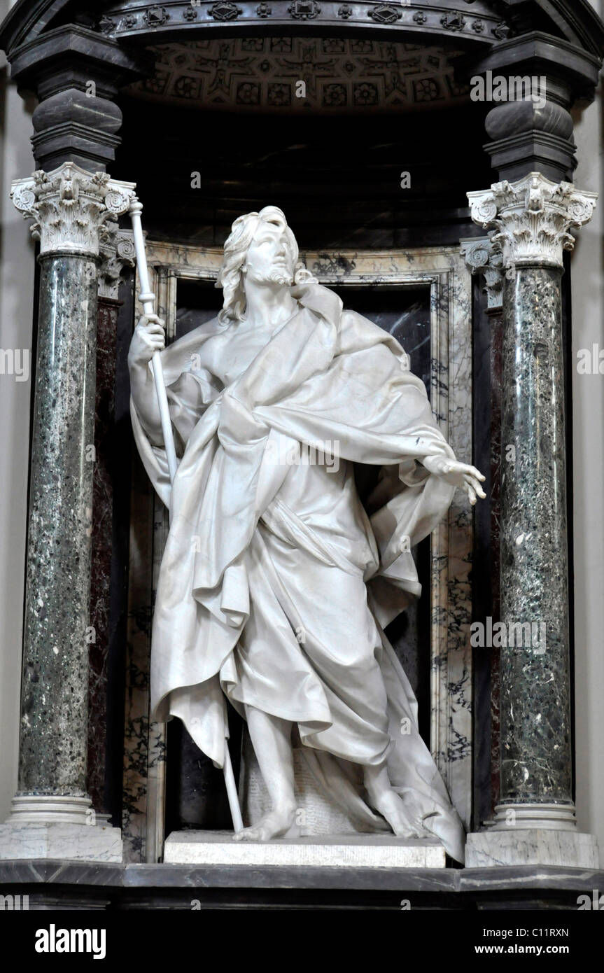 Statue of the apostle Iacobus Maior, nave, San Giovanni Basilica in Laterano, Rome, Lazio, Italy, Europe Stock Photo