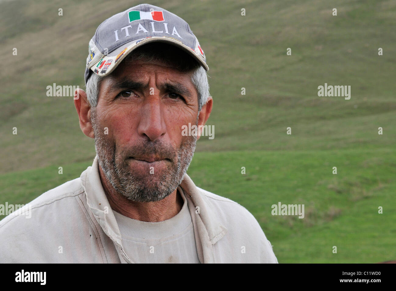 Armenian man, herder, in the mountains of Syunik region, Armenia, Caucasus, Caucasia, Asia Stock Photo