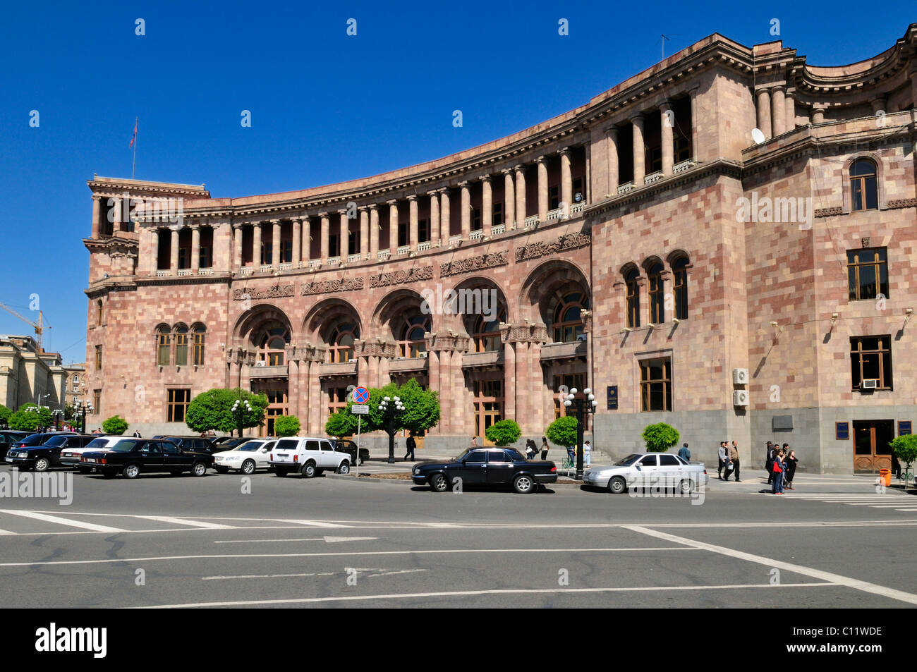 Public building, Republic Square at downtown Yerevan, Jerewan, Armenia, Asia Stock Photo