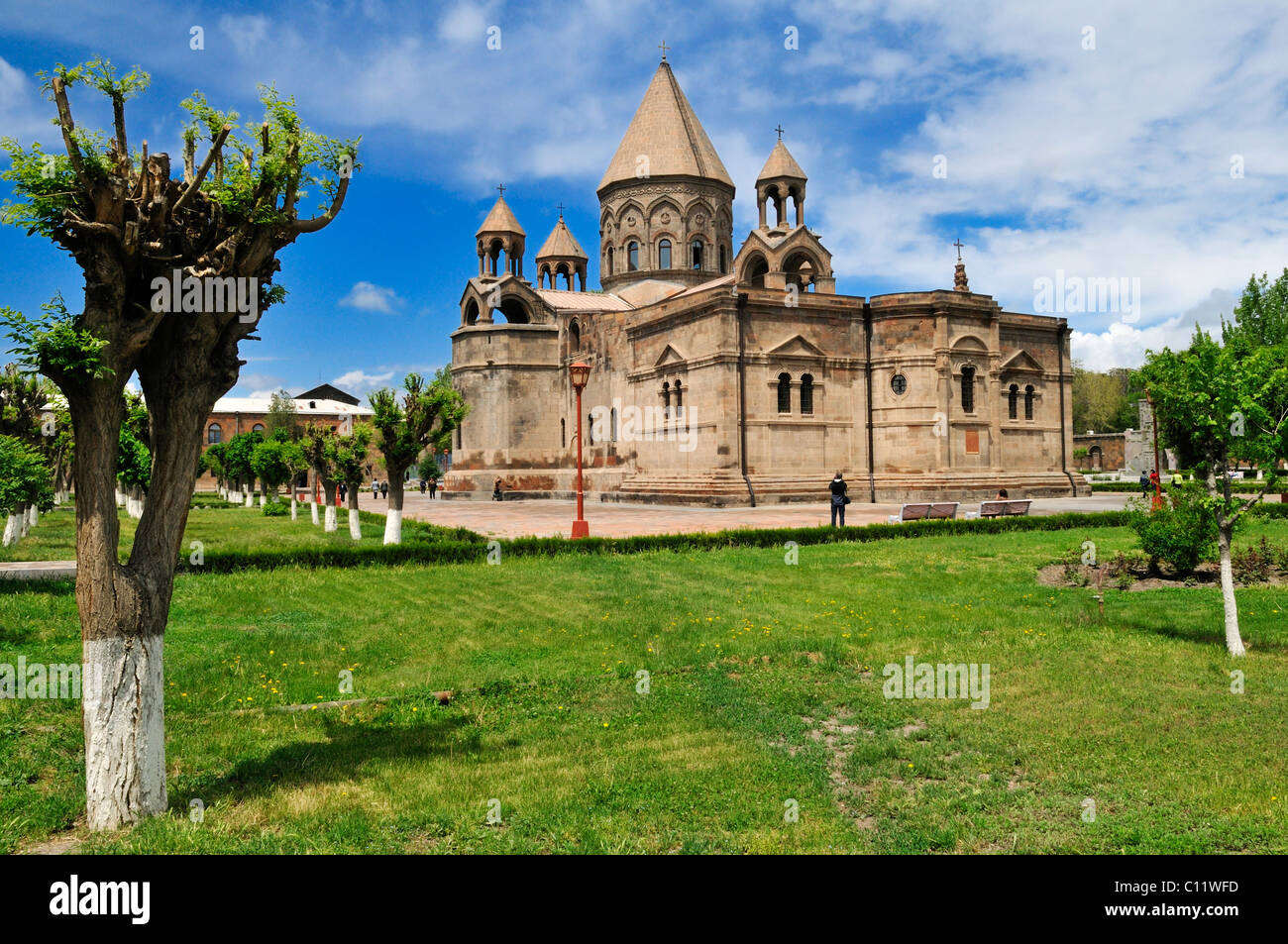 Historic Armenian orthodox main cathedral, UNESCO World Heritage Site, Echmiadzin, Armenia, Asia Stock Photo