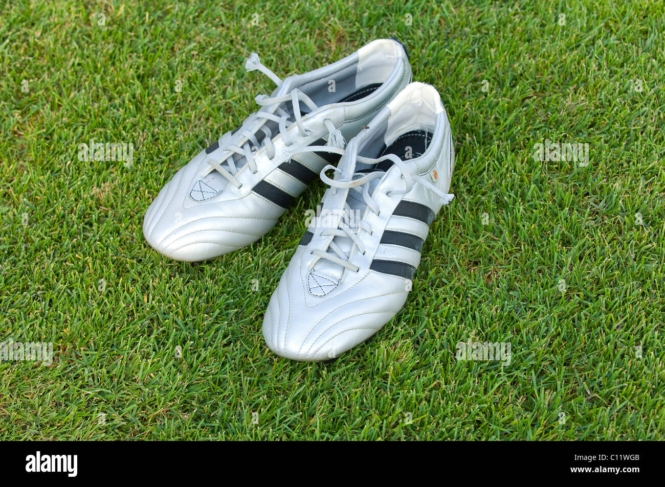Soccer Boots On Grass High Resolution Stock Photography and Images Alamy