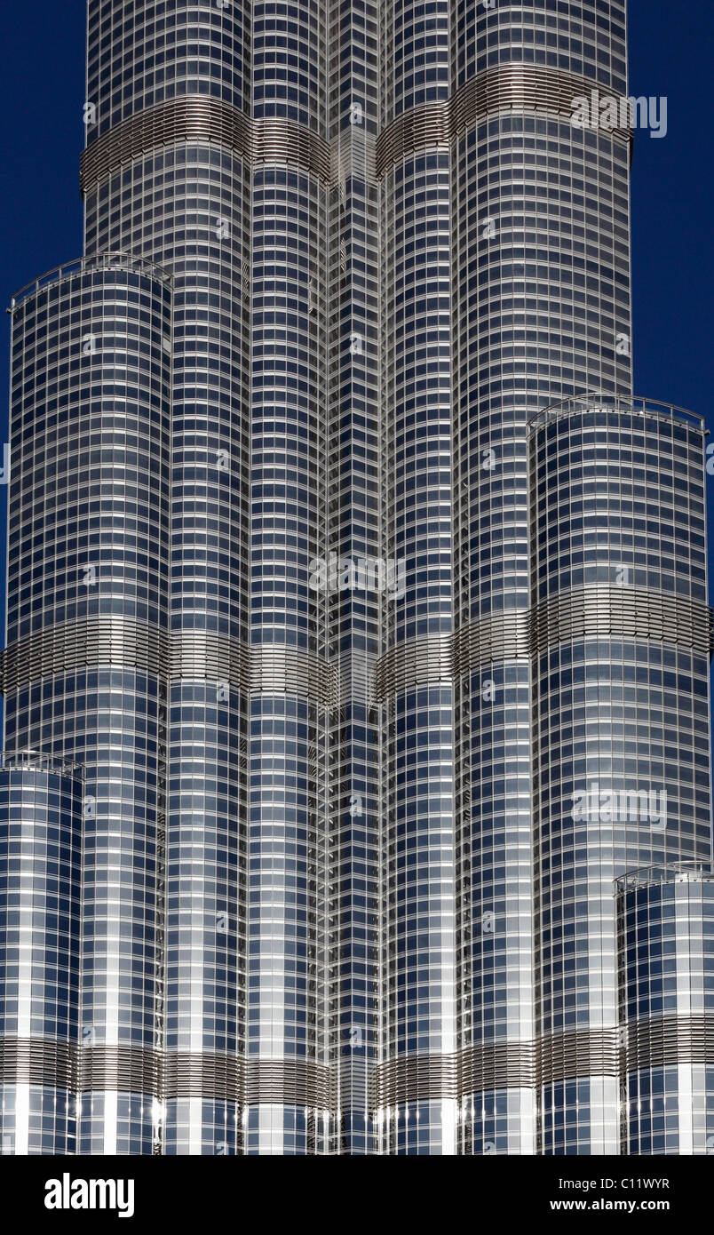 Detail Of Burj Khalifa Dubai United Arab Emirates Asia