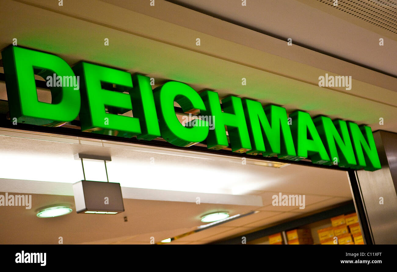 Logo of the Deichmann shoe store, Hesse, Germany, Europe Stock Photo