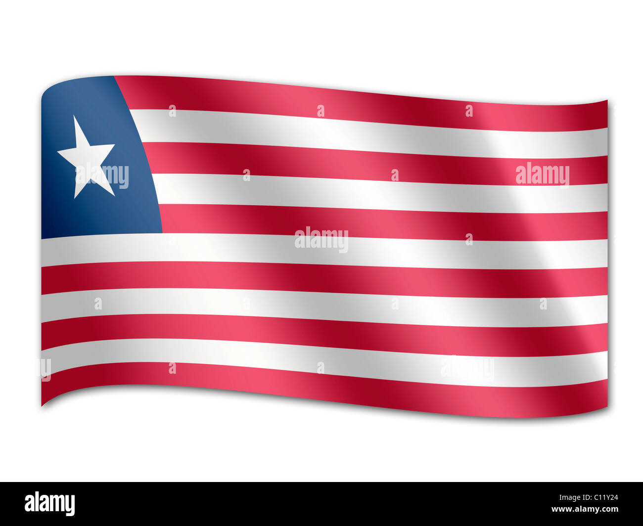 Flag of Liberia Stock Photo Alamy