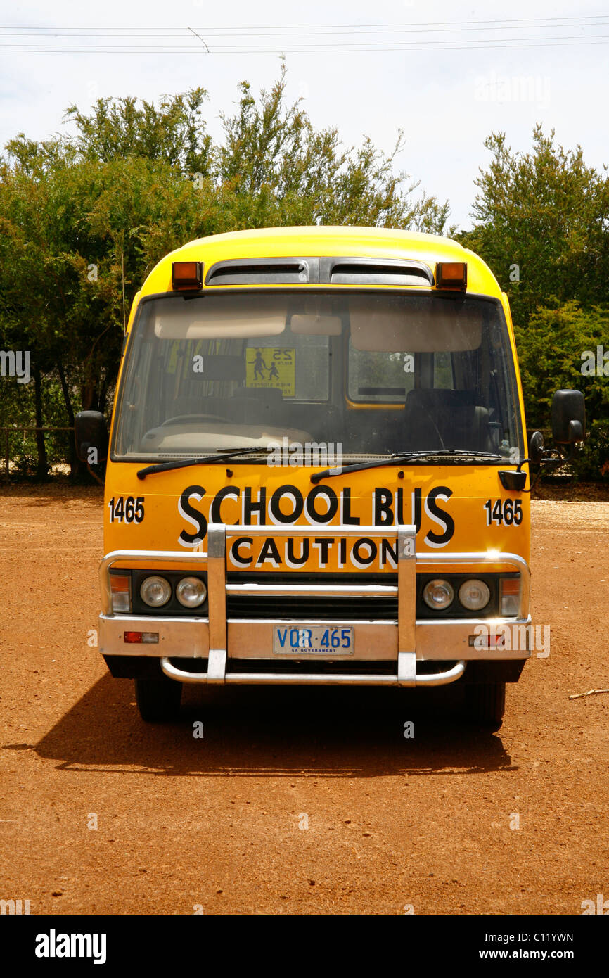 School bus on Kangaroo-Island, South Australia, Australia Stock Photo