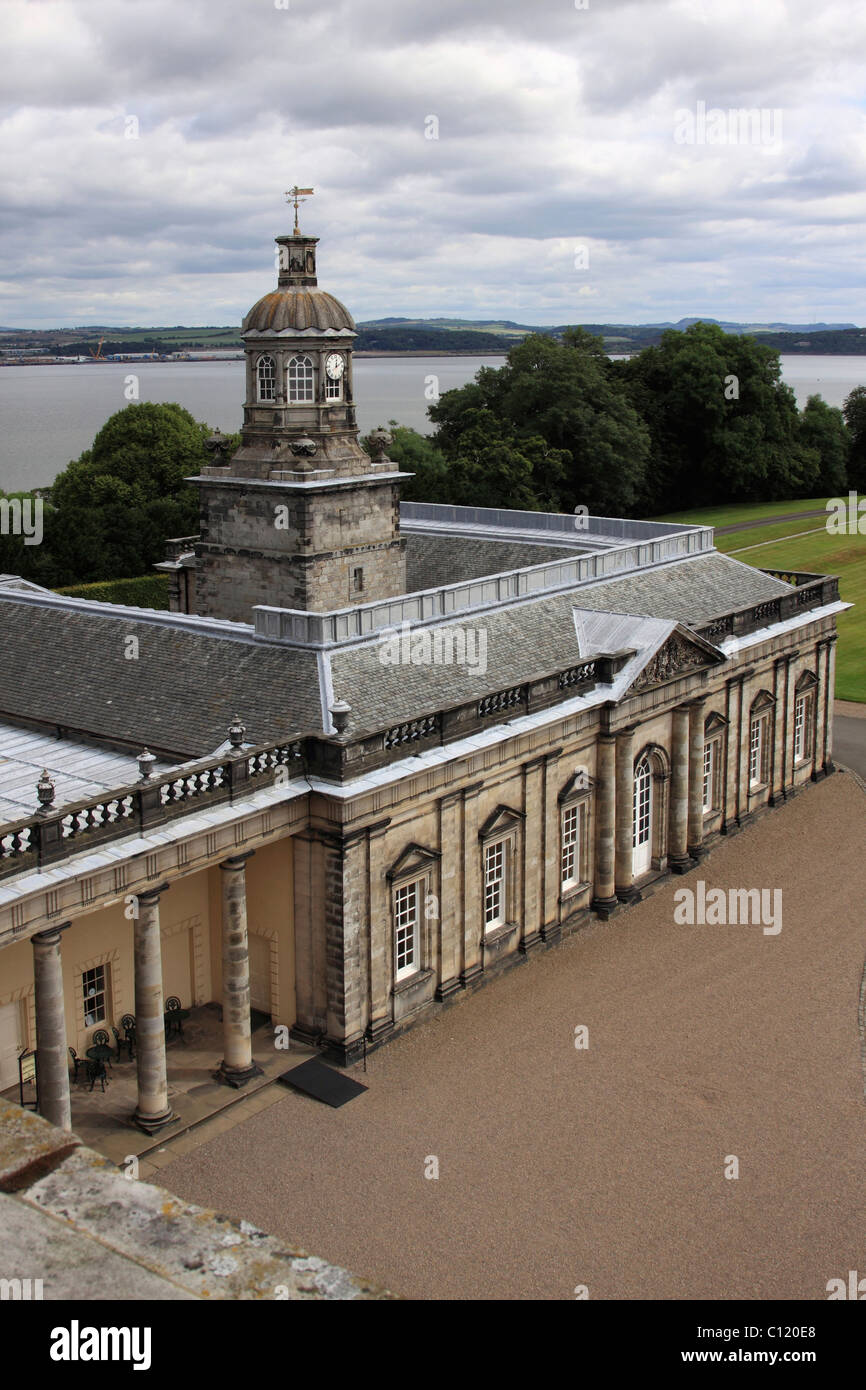 Hopetoun House, view from the roof on the the River Forth, Scotland, United Kingdom, Europe Stock Photo