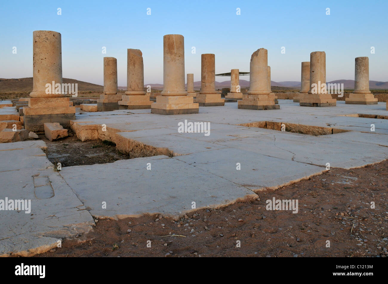 Historic ruins, remains in the archeological site of Pasargadae, UNESCO World Heritage Site, Persia, Iran, Asia Stock Photo