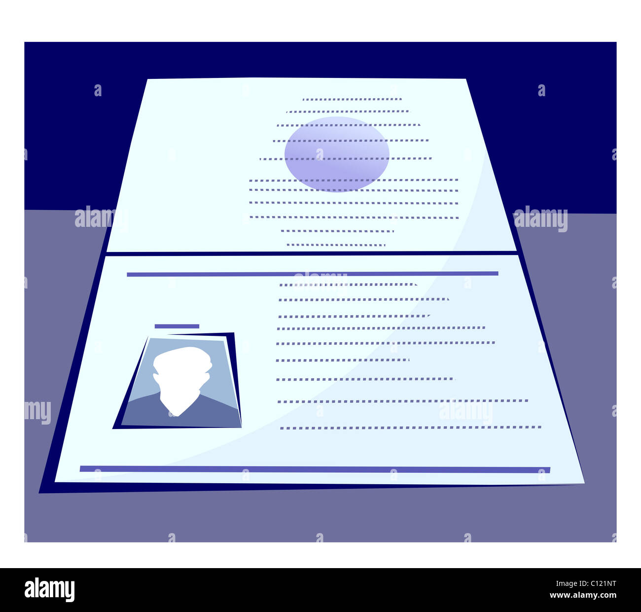 Passport photo with stamp hi-res stock photography and images - Alamy