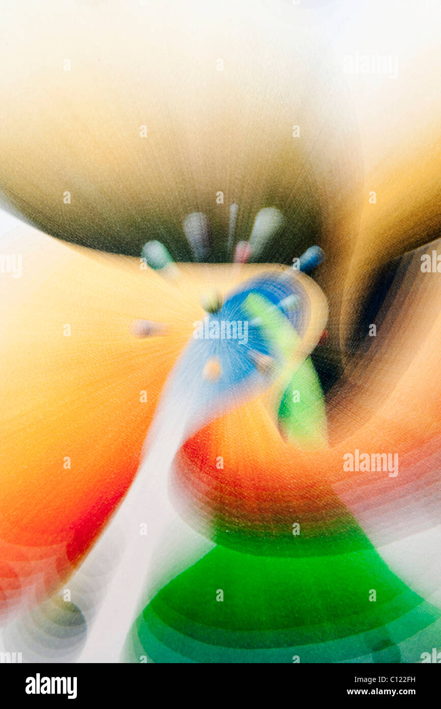 Acrylic painting on meeting, blurred, artist Gerhard Kraus